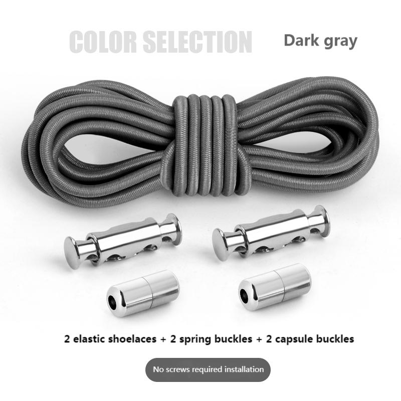 Эластичные шнурки без завязок, круглые шнурки с металлическим замком без завязок, кроссовки, ботинки, шнурки для детей и взрослых, быстрые ленивые шнурки для обуви