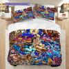 Fantasy Creature Collage Vibrant Artwork Threepiece Set 1 Duvet Cover 2 Pillowcase Without Core Christmas Birthday Gift
