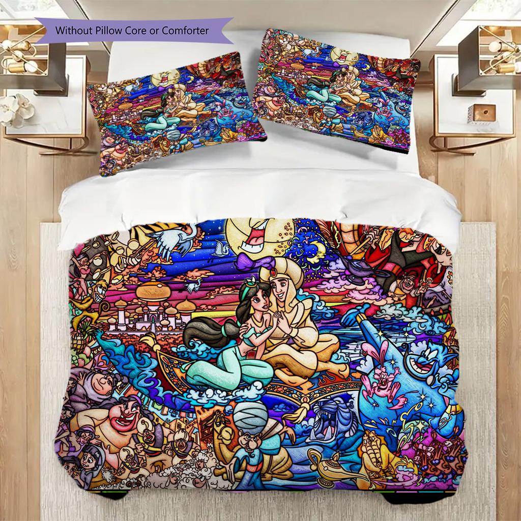 Fantasy Creature Collage Vibrant Artwork Threepiece Set 1 Duvet Cover 2 Pillowcase Without Core Christmas Birthday Gift
