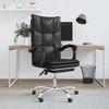 VidaXL Reclining Office Armchair, Swivel Chair with Adjustable Backrest and Footrest, Office Seat with 349753