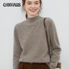 Autumn and Winter Women's Sweater Half-high Neck 100% Pure Wool Sweater Loose Thin Sweater Solid Color Long-sleeved Bottoming Shirt