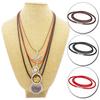 1PC Weave Chain Leather Cord Wax Rope Jewelry Making For Necklaces Rotary Clasp DIY Accessories