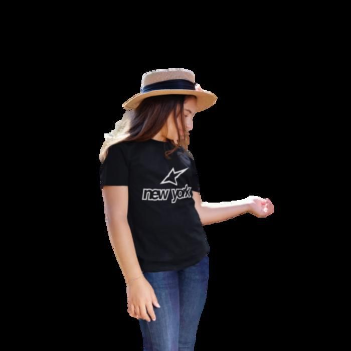 T-shirt imprimé New York étoile noir - - Noir