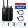 Ultra Slim BAOFENG MINI5 Handheld Radio VHF/UHF Air Band Long Range Rechargeable Civil Walkie Talkie Two Way Communication