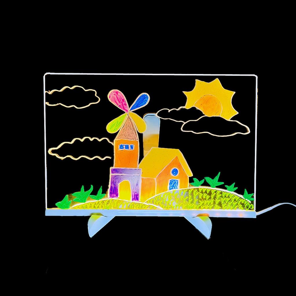 DIY Hand-Painted LED Light Board Kit: Children's Festive Luminous Writing & Drawing Set.