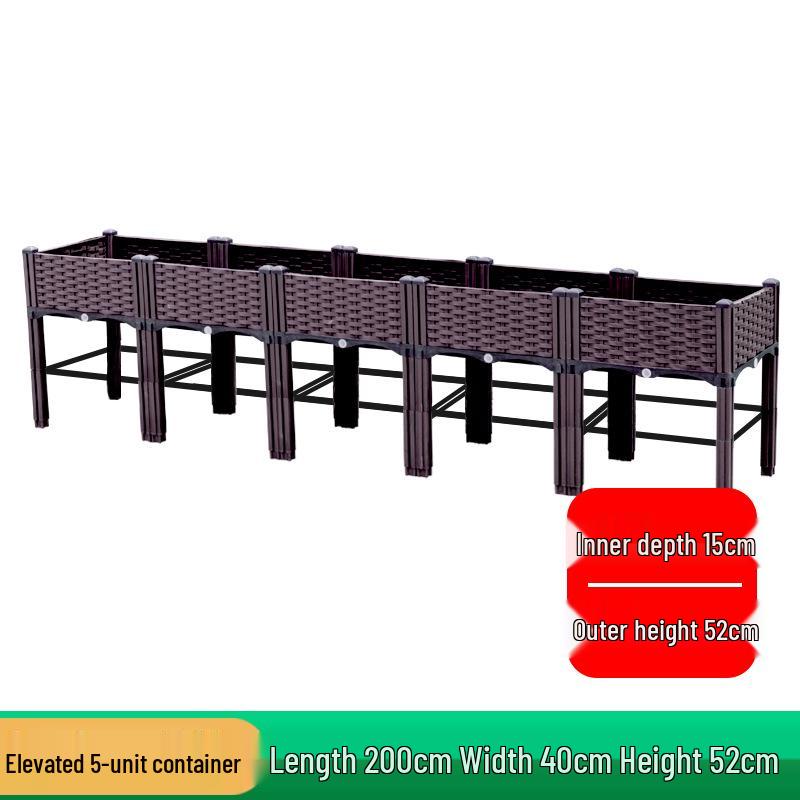 Extra-Large Thickened Raised Plastic Planter for Vegetables - Ideal for Family Rooftop or Balcony Gardening
