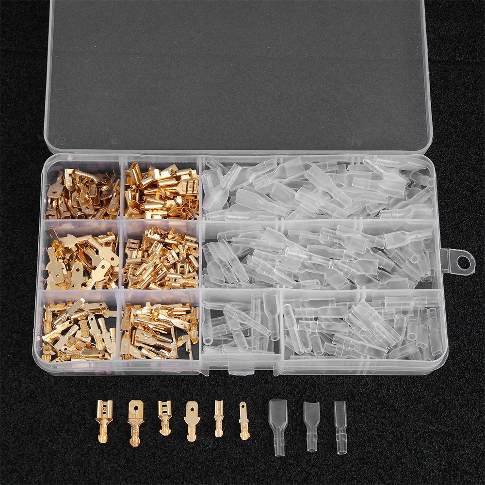 Kit Insulated Sheath Male Female Terminals Connector Insert Spade Plug Spring Wire Connectors