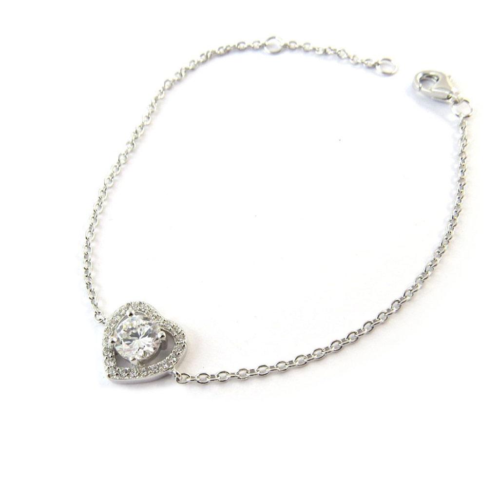 Les Trésors De Lily [N6828] - Silver Bracelet 'Love' White Silver - 12x12 Mm