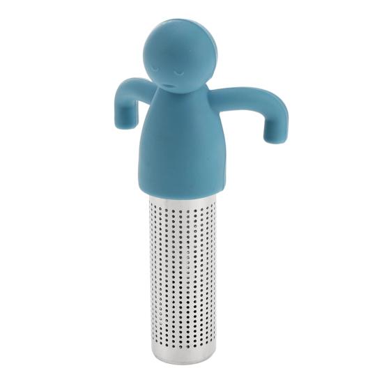 Figure-Shaped Silicone Tea Infuser Flexible Heat-Resistant Tea Strainer for Loose Leaf Easy-Clean Filter for Home Office Novelty Tea Accessory