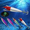 1-10PCS Squid Jig Fishing Lure Shrimp Prawn Luminous Glow in Dark Artificial Spinner Lure Fishing Tackle for Cuttlefish Octopus