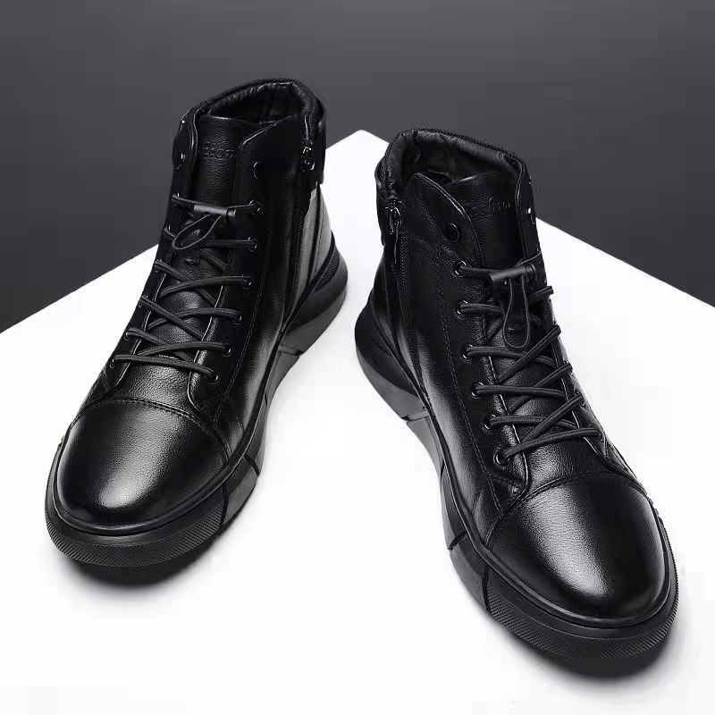 Autumn New High Top Work Shoes for Men Platform Ankle Boots Fashion Quality Boots Outdoor Booties Zapatos De Hombre