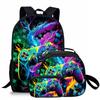 Trendy Popular Novelty game pad 3D Printed 3pcs/Set student School Bags Travel Notebook Backpack Crossbody Lunch bag Pencil Case