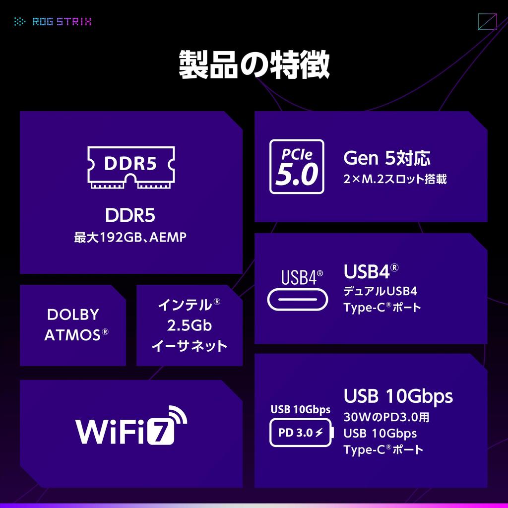 Материнская плата ASUS AMD AM5 AMD X870 ATX совместима с 9000 7000 STRIX GAMING WIFI отечественный авторизованный дистрибьютор продукции Ryzen™ &8000 & Series/ROG