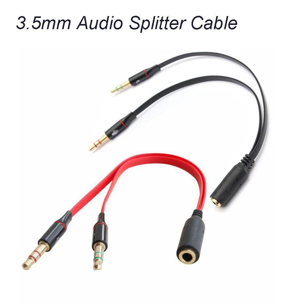 Universal Professional Audio Cable Earphone Microphone Splitter Earphone Adapter Cord Headphone