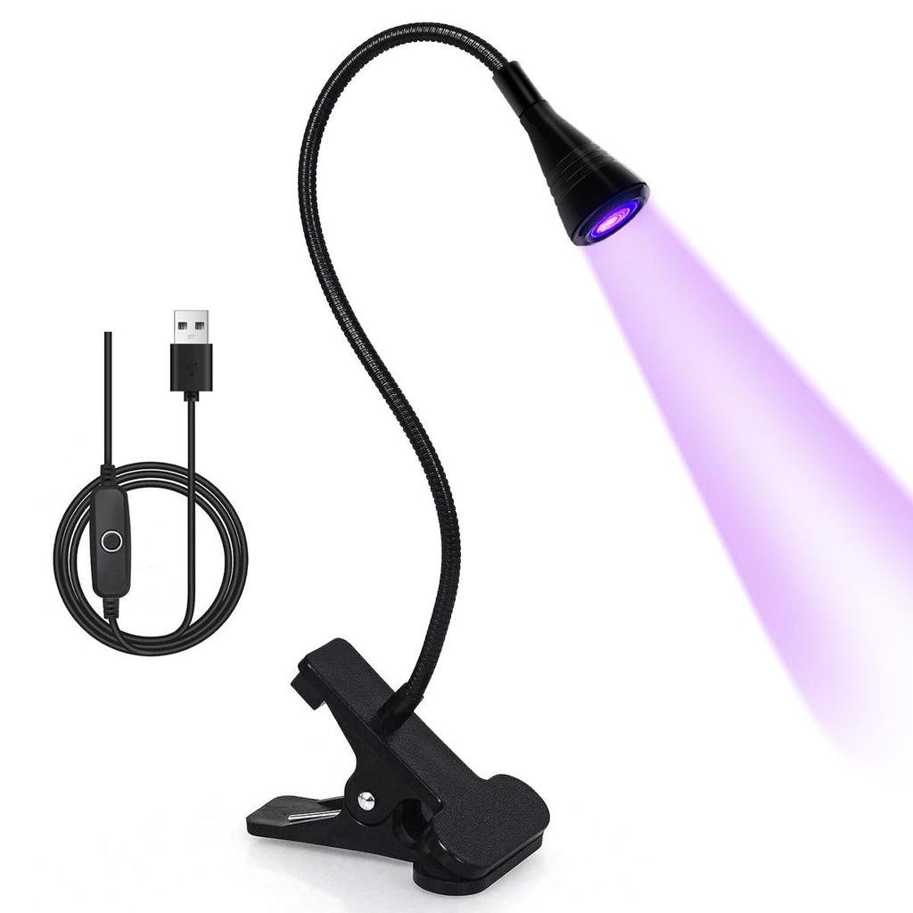 Мощная USB-лампа для сушки ногтей УФ с зажимом - Гибкая настольная лампа для фототерапии