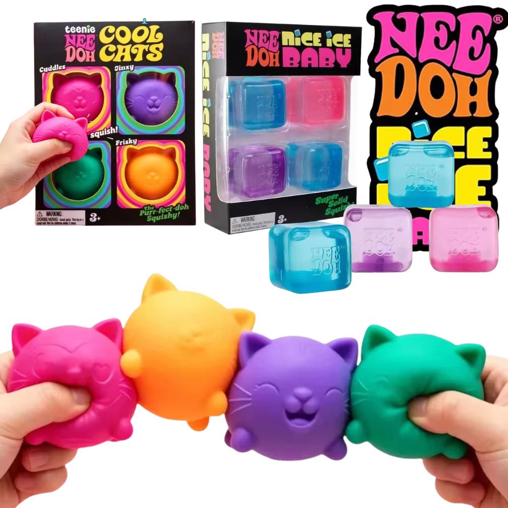 Schylling Needoh Nice Cube Сенсорные игрушки Блоки для снятия стресса Сжимаемые Развивающие головоломки Выплеск эмоций Детский сувенир