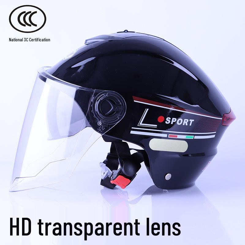 Электрический мотоциклетный шлем с двойным визором, всесезонный универсальный, сертифицированный класс А для мужчин и женщин.