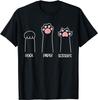 Rock Paper Scissors Hand Game Cute Paw Funny Cat Gift Unisex T-Shirt