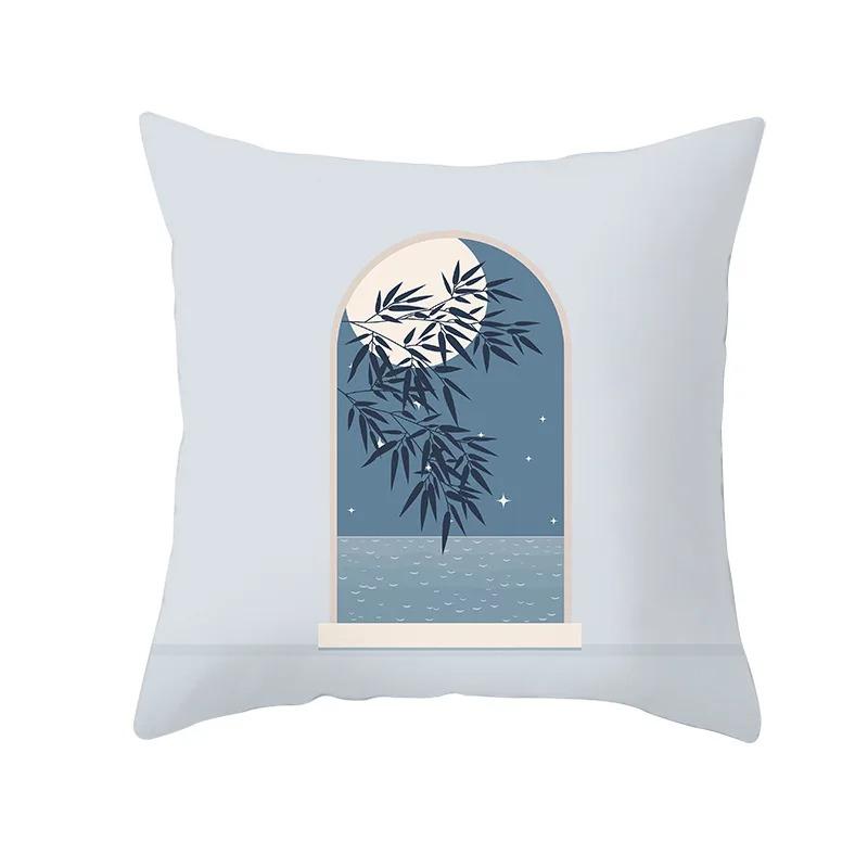 Наволочка с геометрическим абстрактным принтом в стиле ретро для автомобиля, украшения для офиса, гостиной, дома