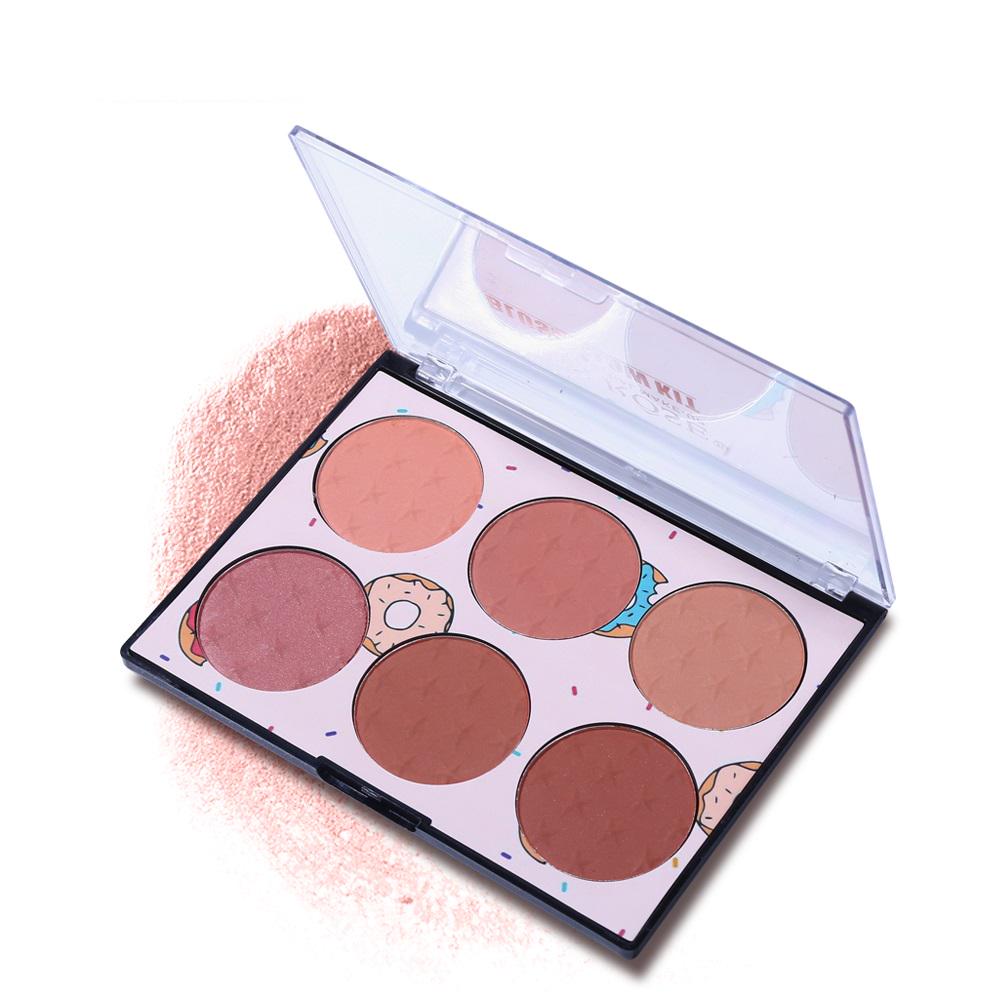 6 Color Blush Glow Kit Face Powder Blusher Palette Makeup Contour Palette Maquillage Facial Cosmetic
