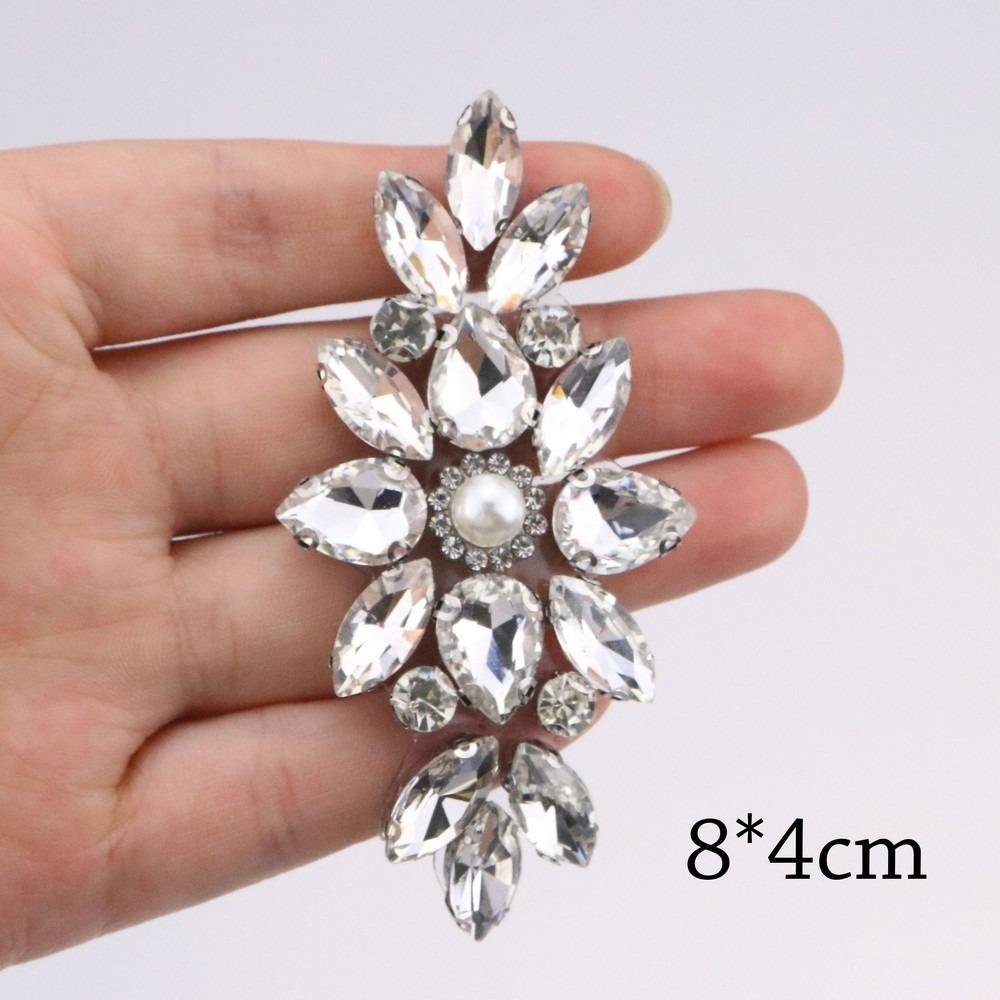 Diamond Decoration Rhinestone Patches Glue Back Beading Applique Luxury Rhinestone Applique