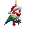 Yousheng Christmas Ornament 2D Acrylic Dog/Bear/Bee/Rabbit/Rooster Hanging Decoration Cartoon Animals Xmas Tree Pendant for Home Party Decor