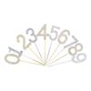 3PC miexdGlitter Alloy Rhinestone Number Cake Toppers Baby Shower Birthday Decoration Wedding Digital Cakes Dessert Decor