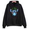 Disney Lilo & Stitch Cute Graphic Hoodie Men's Casual Long Sleeve Pullover Top Fashion Autumn Harajuku Streetwear Sweatshirt