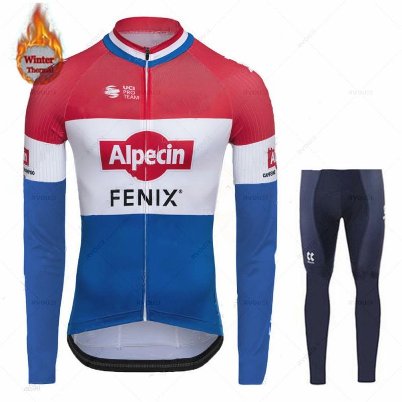 Fleece Thermal Cycling Set Winter Bike Jersey Pants Road Mountain Biking Outdoor Sports Unisex