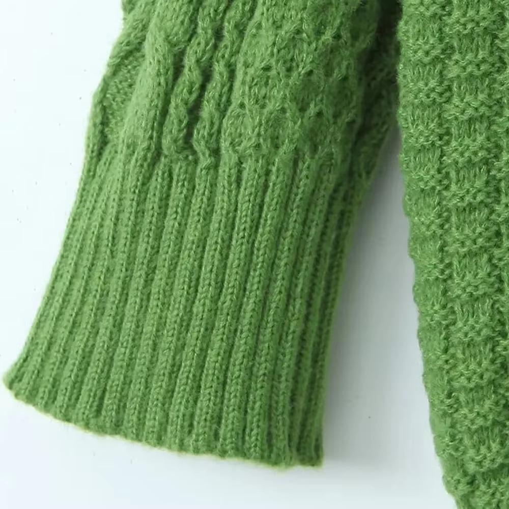 Женский простой повседневный уличный свитер, толстый вязаный свитер, зимний модный свитер с длинным рукавом, жаккардовый свитер, топы, джемперы