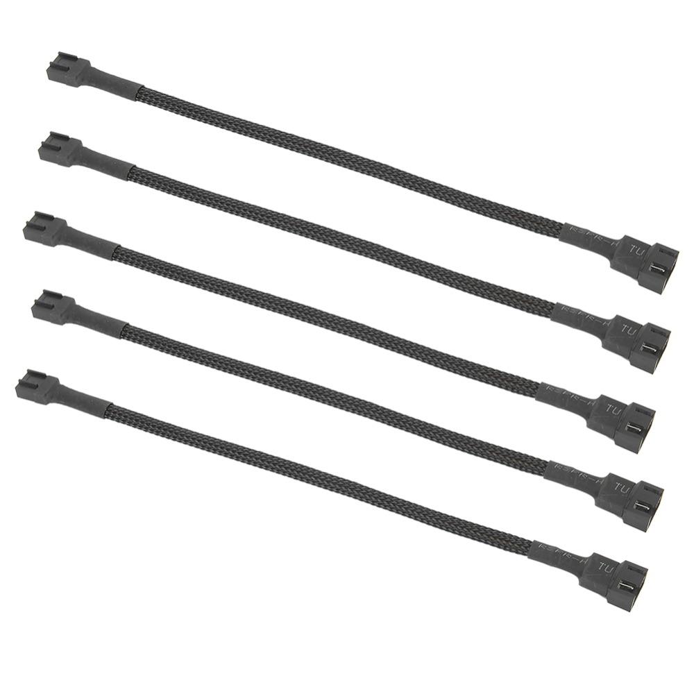 5PCS Braideds rope Extension Cable 4-Pin PC Fan Cable PWM Fan Cable Computer Graphics Cards