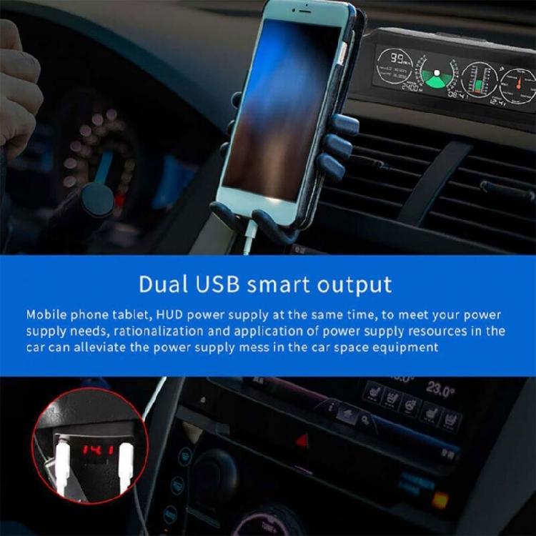 Автомобильное зарядное устройство OBD с двумя портами, адаптер для зарядки телефона, OBD2 разветвитель 12В 24В