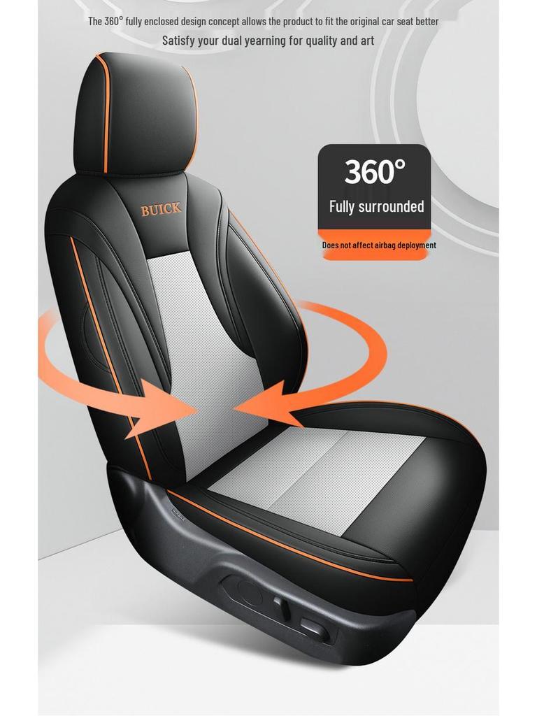 Buick Envision S Leather Car Seat Cushion - Universal Fit for All Seasons, 5-Seater