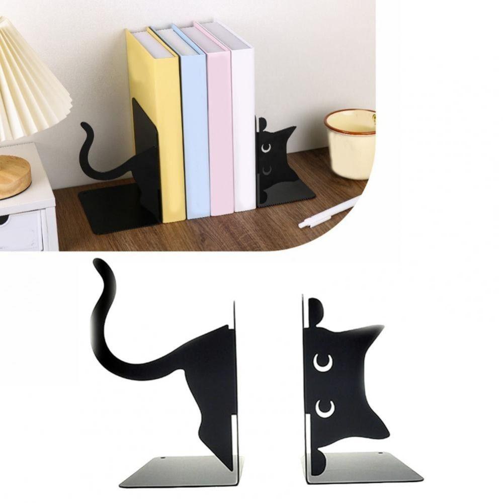 Подставки для книг с закругленными краями, мультяшные кошачьи подставки для книг, креативные металлические подставки для книг, для дома