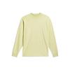 Solid Color Loose Fit Crew Neck Long Sleeve T-Shirt Unisex Tops Yellow IN9562