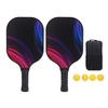 2PCS Pickleball Paddles Set Carbon Fiber Silicone PU PVC 16mm Lightweight Pickle Ball Rackets with