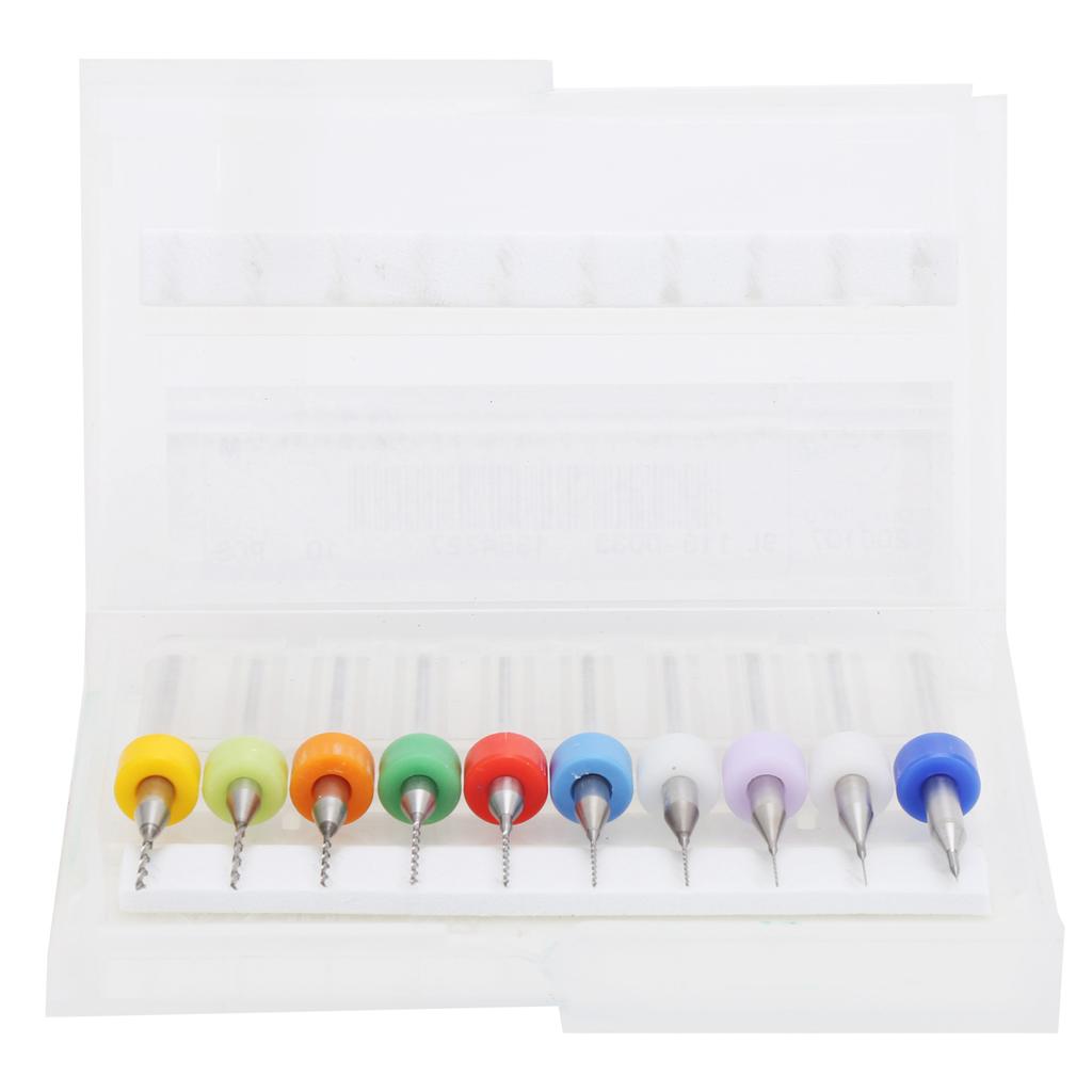 10pcs Hard Alloy Micro Drill Bits Circuit Board Rotary Tool UltraThin Drilling Chuck Pin