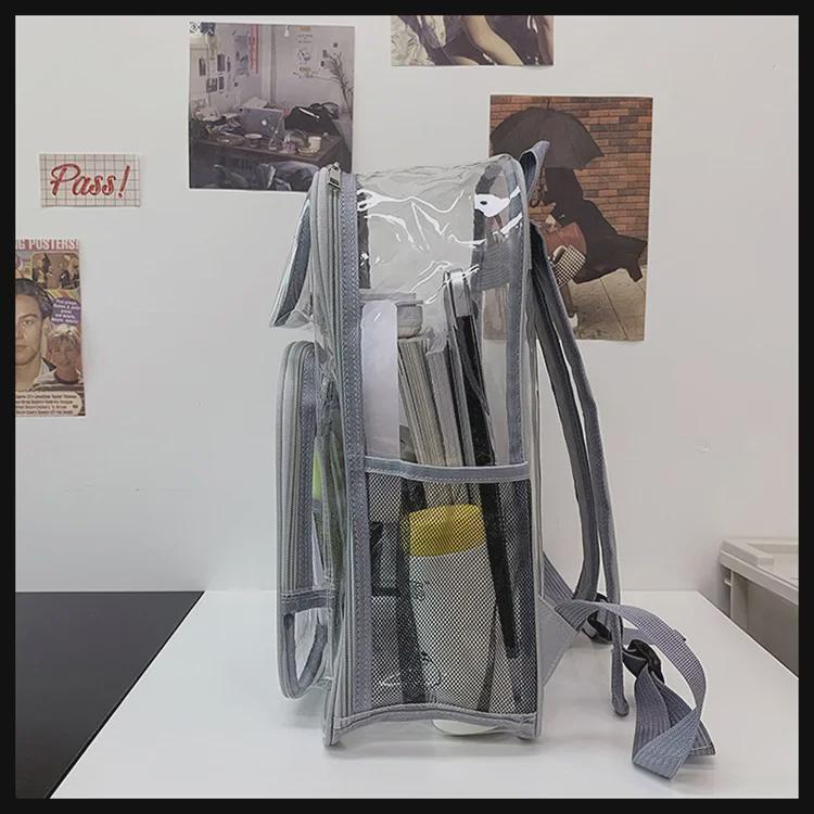 Прозрачный водонепроницаемый школьный рюкзак из ПВХ - большая вместимость, горячая распродажа