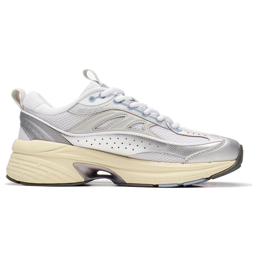 Li Ning Comet LITE Нескользящие Износостойкие Низкие Повседневные Кроссовки Женские Белый Серебристый AGCT236-2