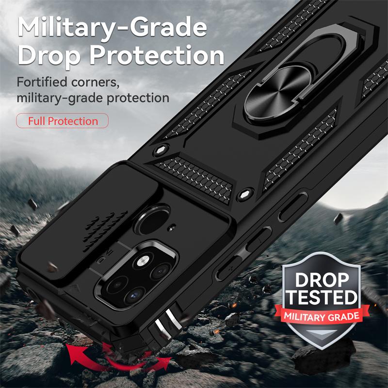 Для Xiaomi Redmi 10C чехол Броня с металлическим кольцом и магнитной подставкой, чехол для телефона Redmi 10C 10 C Redmi10c, защитная задняя крышка с выдвижными линзами