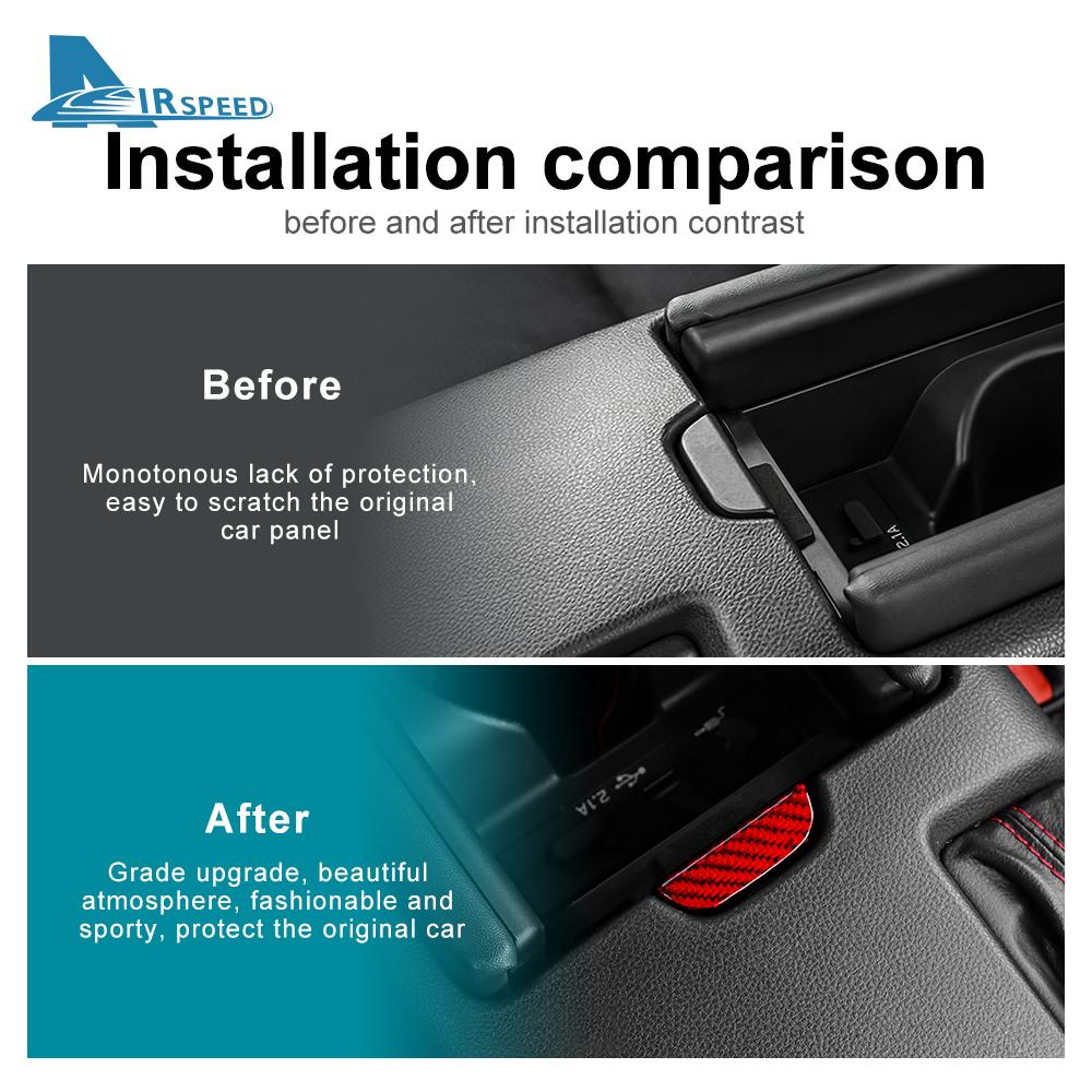 Real Hard Carbon Fiber For Subaru BRZ Toyota GR86 2021 2022 2023 2024 2025 Central Storage Button Sticker Interior Accessories