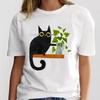 Women Print Graphic Ladies Clothing Fashion Tee Cat Love Trend New Style Female Cartoon Clothes T Shirt Top Aesthetic Clothes