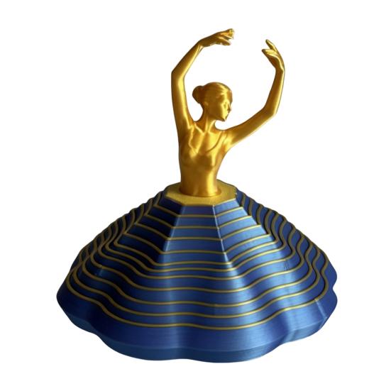 Вращающаяся балерина из 3D-печати, игрушка-антистресс, фигурка балерины, декор для стола, расширенная