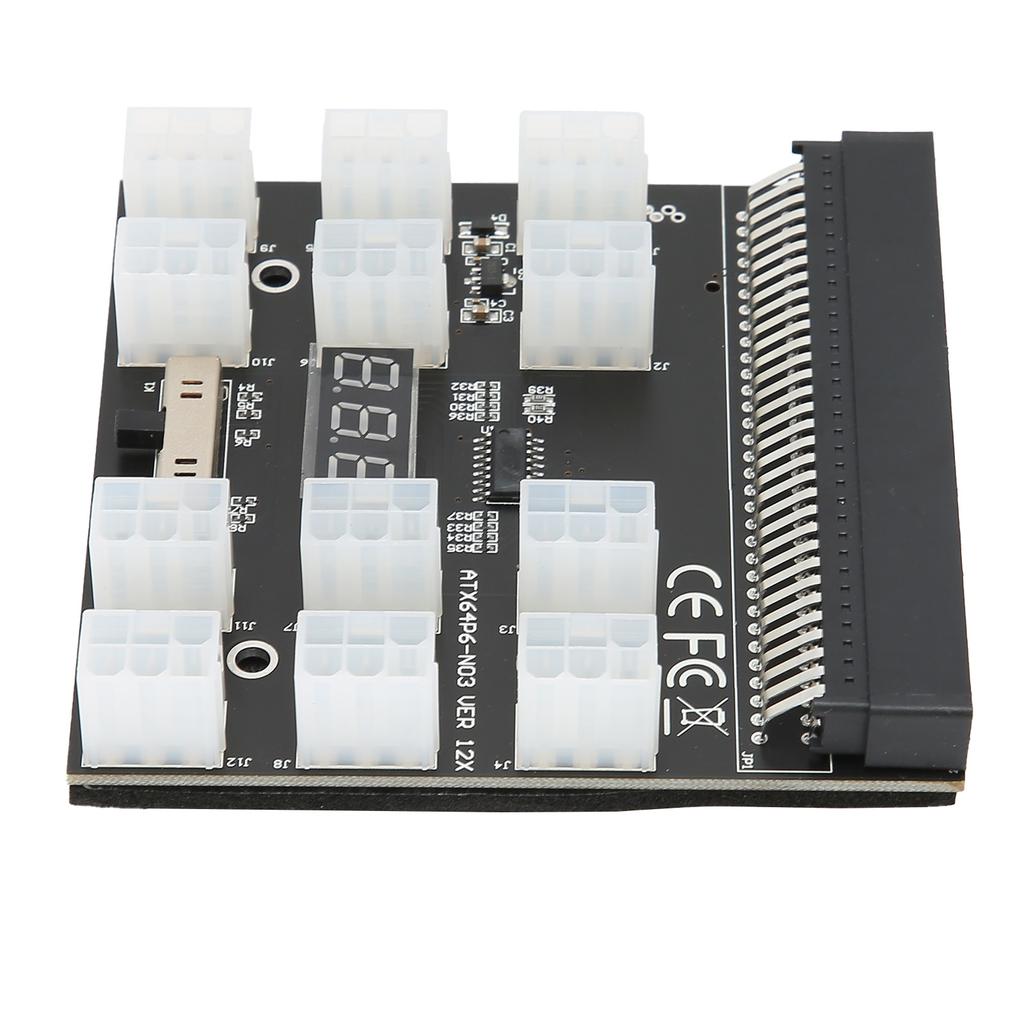 Power Distribution Board Adapter 12 Position Breakout Module Motherboard Accessories 12VBlack