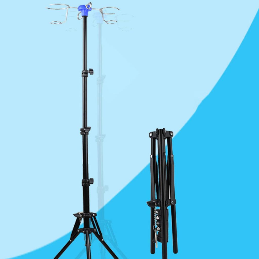 Tripod IV Poles Stand Bag Holder Lightweight Extension Sturdy Foldable with Hook Floor for