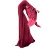 Women Fall Winter  Gothic Retro Solid Long Sleeve Ball Gowns Maxi Dress