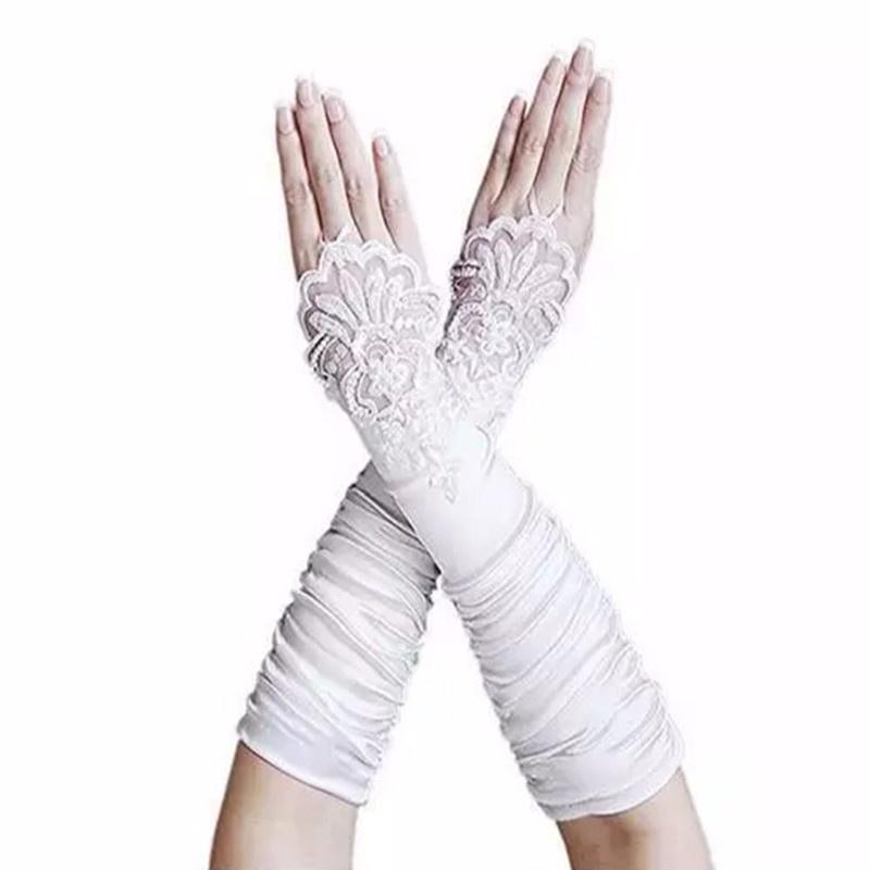 Элегантные длинные свадебные перчатки