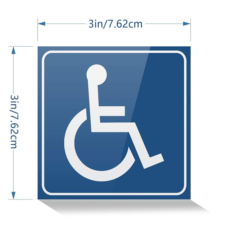 2 шт. Знак для инвалидов Инвалидность Мобильность Парковка Автомобильная наклейка ПВХ Наклейка Для Авто