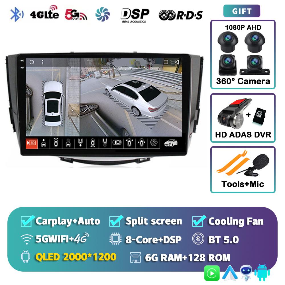 Android 14 Carplay Auto 4G+WIFI автомобильное радио для Lifan X60 X 60 2011-2016 2 Din навигация GPS мультимедиа видеоплеер головное устройство BT