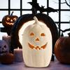 Pumpkin Halloween Decoration Hand-Carved Classic Jack Lantern Fall Decor Farmhouse Table Porch Indoor Ornament